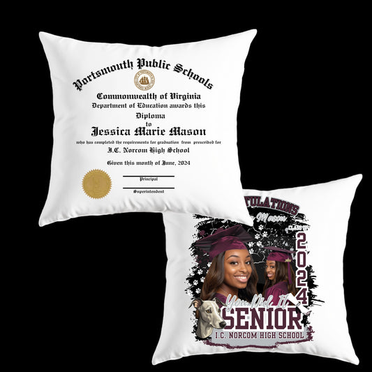 Custom Diploma Pillow