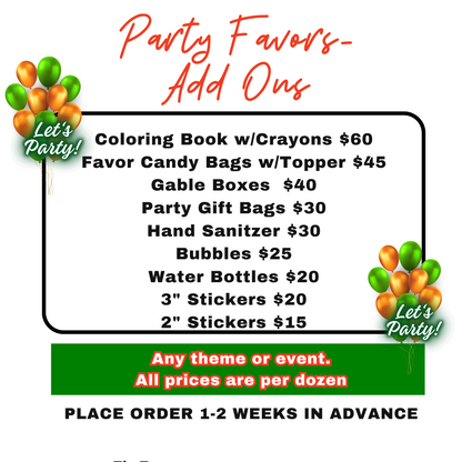 Custom Party Favor Add-Ons