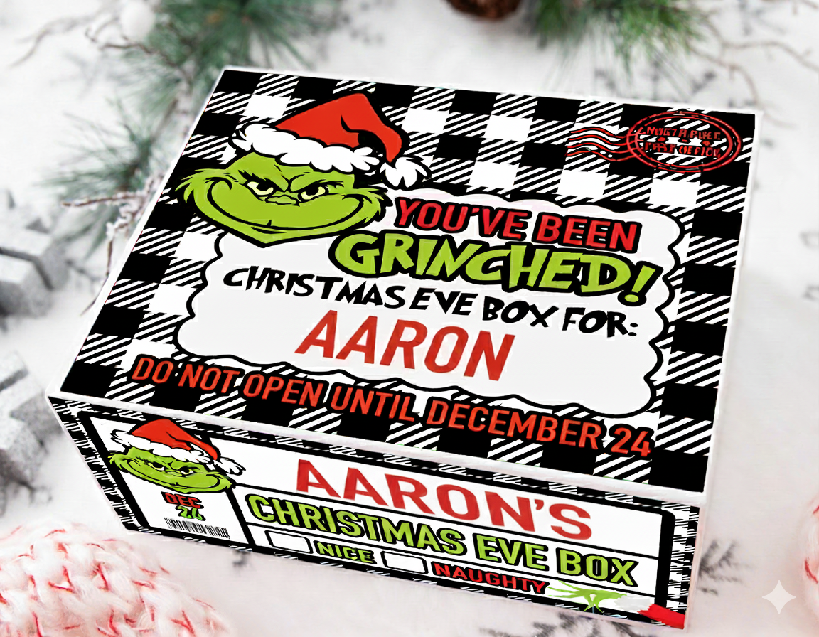 YOU'VE BEEN GRINCHED! Personalized Christmas Eve Box
