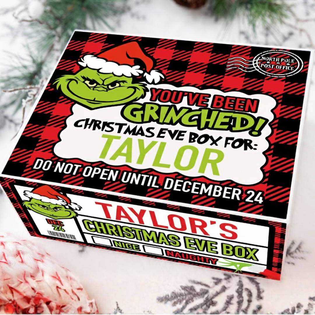 YOU'VE BEEN GRINCHED! Personalized Christmas Eve Box