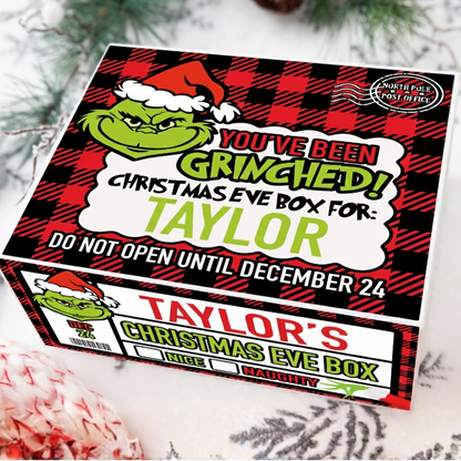 YOU'VE BEEN GRINCHED! Personalized Christmas Eve Box