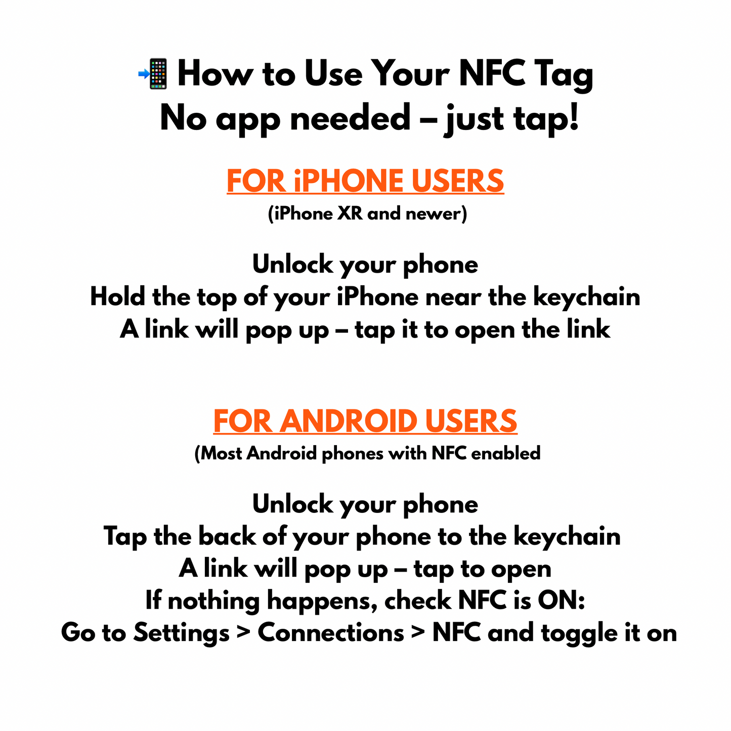 NFC Acrylic Keychain